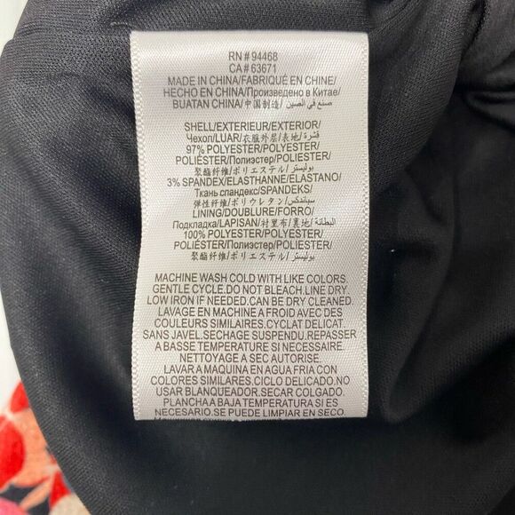 Bcbgeneration Velvet Floral Print Ruffle Trim Colorful Mini Dress Size 4 - Picture 9 of 13